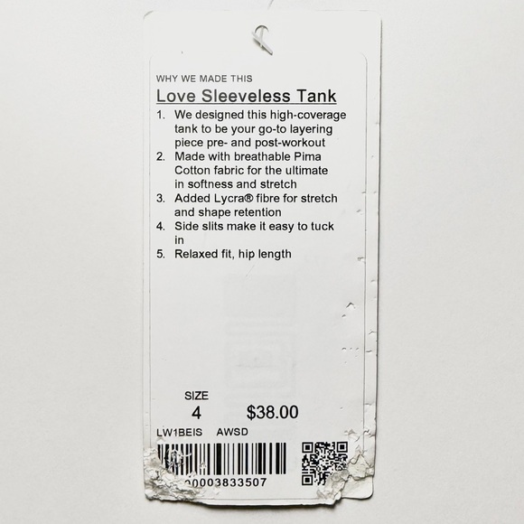 Lululemon Love Sleeveless Tank in 3 Colour Space Dye Ice Grey Alpine White - Picture 7 of 9